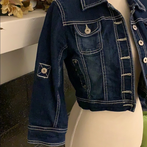 Blue denim crop jean jacket - Picture 6 of 8